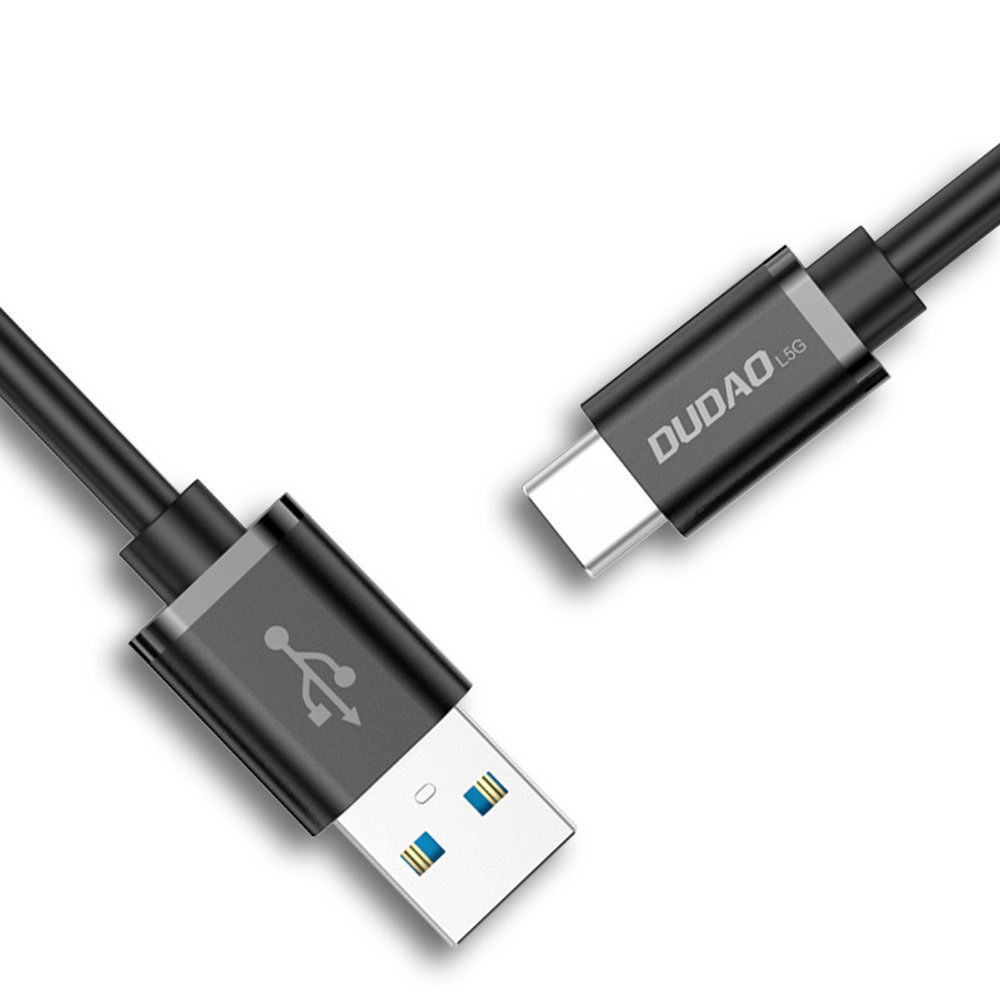 Zdjęcia - Kabel Dudao  przewód USB - USB Typ C Super Fast Charge 1 m czarny (L5G-Blac 
