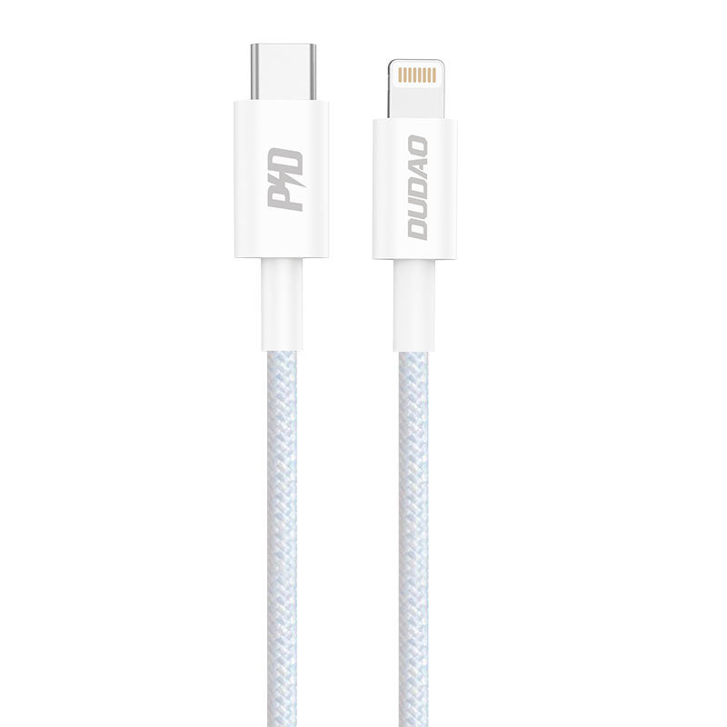 Фото - Кабель Dudao L6E kabel USB Typ C - Lightning PD 20W 1m biały  (L6E)