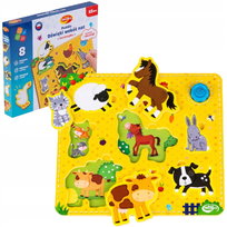 Dumel Miękkie Puzzle Dźwięki Wokół Nas Zwierzęta Zwierzątka Odgłosy 12M+