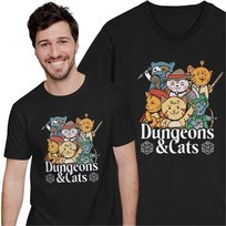 Dungeons And Dragons Koszulka Koty Gra RPG