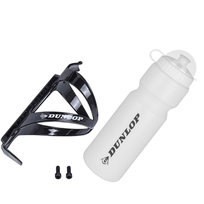 Dunlop, Bidon rowerowy z koszykiem, biały, 750 ml Dunlop