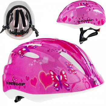 Dunlop, Kask rowerowy dziecięcy, Motyle, różowy, rozmiar uniwersalny - Dunlop