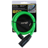 Dunlop - Zapięcie do roweru spiralne na klucz 65 cm (zielony) Dunlop