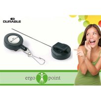 Durable, Mechanizm ściągający z karabińczykiem, antracytowy, 10 szt. DURABLE