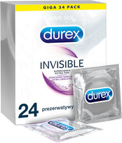 Durex, prezerwatywy dodatkowo nawilżane Invisible, Wyrób medyczny, 24 szt.