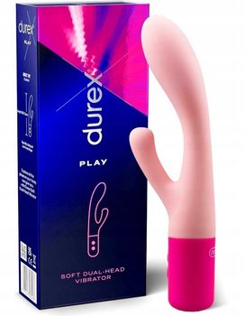 DUREX SOFT Króliczek Wibrator Silikonowy Elastyczny 20cm USB DUAL HEAD - Durex