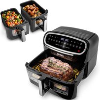 Duronic AF34 Airfryer XXL zestaw z AFD1 10l i dwie komory po 4,5l  | frytkownica beztłuszczowa podwójna | na gorące powietrze piekarnik | temperatura 50-200 stopni