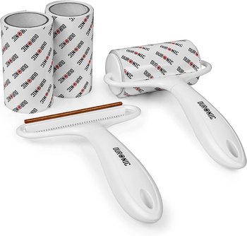 Duronic CFS4 Ręczna golarka do ubrań i rolka do usuwania kłaczków i 2 rolki | zestaw do pielęgnacji odzieży | usuwanie sierści zwierząt, kurzu i pyłu - Duronic