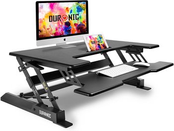 Duronic DM05D1 BK Nakładka biurko do pracy na stojąco podnośnik praca siedząca - stojąca stacja robocza - Duronic