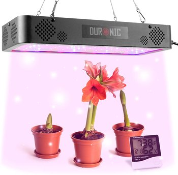 Duronic GLH60 Lampa LED dla roślin panel led podwieszany 600W światło czerwone i niebieskie regulacja wysokości cyfrowy higrometr - Duronic