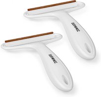 Duronic MFS2 Ręczna golarka do ubrań, tapicerki, zasłon i innych | usuwanie sierści z dywanów, zmechaceń z ubrań | łatwe czyszczenie (2 sztuki) | w pełni przenośna, wielokrotnego użytku, nie wymaga b