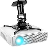 Duronic PB01XB Uchwyt projektora sufitowy ścienny | wieszak | ramię do projektora rzutnika | waga do 10kg | czarny | idealny na konferencję, kino domowe, prezentacje