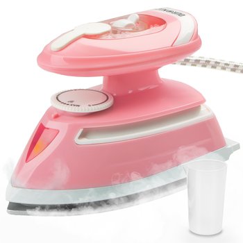 Duronic SI4 PW Żelazko podróżne 420W z funkcją pary | różowe turystyczne mini żelazko na wyjazdy | nieprzywierająca stopa ceramiczna | regulacja temperatury | 220V lub 110V - Duronic