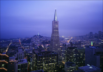 Dusk view of San Francisco, California, Carol Highsmith - plakat 29,7x21 cm - Galeria Plakatu