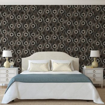 DUTCH WALLCOVERINGS Tapeta Galactic, brązowo-czarna - DUTCH WALLCOVERINGS