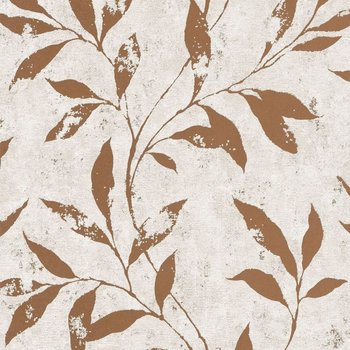 Dutch Wallcoverings Tapeta Leafs, Beżowo-Brązowa - DUTCH WALLCOVERINGS