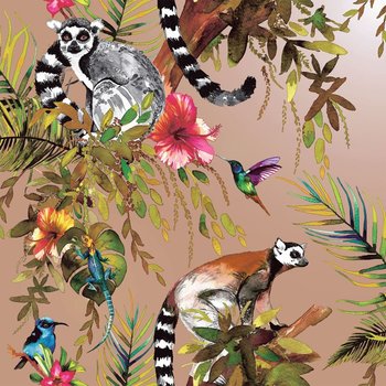 DUTCH WALLCOVERINGS Tapeta Lemur, różowe złoto - DUTCH WALLCOVERINGS