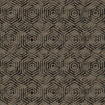 DUTCH WALLCOVERINGS Tapeta w geometryczny wzór, brązowo-czarna - DUTCH WALLCOVERINGS