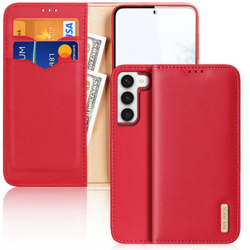 Dux Ducis Hivo etui Samsung Galaxy S23+ pokrowiec z klapką portfel podstawka blokada RFID czerwone - Dux Ducis