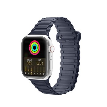 Dux Ducis Strap (Armor Version) Pasek Apple Watch Ultra, Se, 8, 7, 6, 5, 4, 3, 2, 1 (49, 45, 44, 42  Mm) Silikonowa Magnetyczna Opaska Bransoleta Niebieski - Dux Ducis
