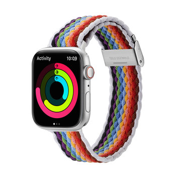 Dux Ducis Strap (Mixture Ii Version) Pasek Apple Watch Se, 8, 7, 6, 5, 4, 3, 2, 1 (41, 40, 38 Mm) Pleciona Opaska Bransoleta Pale Stripes - Dux Ducis