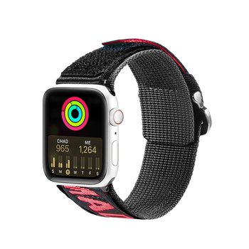 Dux Ducis Strap (Outdoor  Version) Pasek Apple Watch Ultra, Se, 8, 7, 6, 5, 4, 3, 2, 1 (49, 45, 44, 42  Mm) Nylonowa Opaska Bransoleta Czarno-Czerwony - Dux Ducis