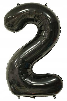 Duża CYFRA balon XXL 100cm BLACK czarny urodziny 2 - Inna marka
