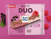Duża czekolada RITTER SPORT Fruity Duo Cassis Berry 218g Ritter Sport