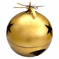Duża Dekoracja Świąteczna Kula Złota Ozdoba z Metalu 69 Cm
