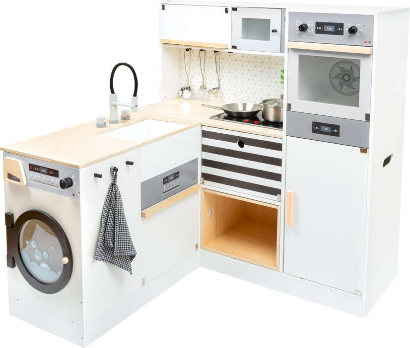 Zdjęcia - Zestaw do zabawy dla dzieci Duża drewniana kuchnia dla dzieci modułowa XL AGD 3w1 premium