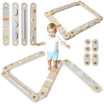 Duża drewniana ścieżka sensoryczna - tor balansowy - 9 elementów