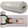DUŻA GRUBA Mata do Ćwiczeń Jogi Pilatesu 190x100 Karimata NBR Fitness SZARA 1,5cm - Fizyo