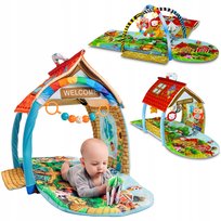 Duża Gruba Mata Edukacyjna Interaktywna Składana Dla Dzieci Lionelo Agnes