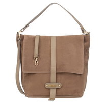 Duża Listonoszka Zamszowa Vezze Yucca Taupe