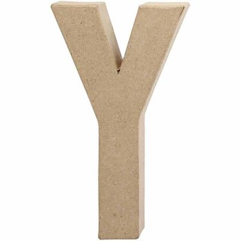 Duża litera "Y ", Papier Mache, 20,5 cm - Creativ