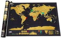 Duża Mapa Świata Podróżnika Do Zdrapywania Zdrapka Xxl