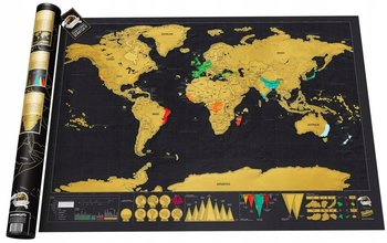 Duża Mapa Świata Podróżnika Do Zdrapywania Zdrapka Xxl - XYZ