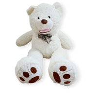 Duża Maskotka pluszowa TEDDY z kokardą 130 cm BIAŁY