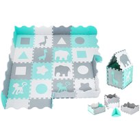 Duża Mata Do Zabawy Bezwonnych Puzzli O Strukturze 150 X 150 Cm Dla Niemowląt Do Nauki Raczkowania - Matowa Mata Dla Chłopców Inna marka