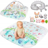 DUŻA MATA EDUKACYJNA INTERAKTYWNA BAMBUSOWA KOJEC ZABAWKI LIONELO ANIKA