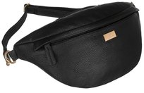 Duża nerka saszetka damska na ramię crossbody pojemna torebka miejska PETERSON czarna