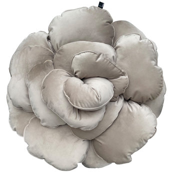 Duża poduszka dekoracyjna kwiat beżowa 70 cm - COLOUR-CONTRAST