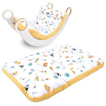 Duża poduszka podłogowa - Poduszka do siedzenia lub mata do zabawy dla dzieci materac podłogowy do pokoju dziecięcego Safari - Totsy Baby