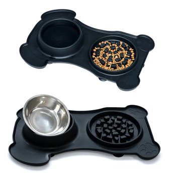 Duża Podwójna Miska Dla Psa Spowalniająca Jedzenie - Reddy ZOO