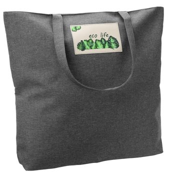 Duża pojemna torebka torba shopper a4 ekologiczna naszywka - KEMER