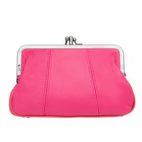 Duża Portmonetka Skórzana Kaletnik Różowa