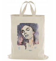 DUŻA TORBA BAWEŁNIANA 38x51 cm ECRU 145g Torba Zakupowa MALOWANY PORTRET