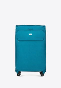 Duża walizka miękka jednokolorowa turkusowa - WITTCHEN