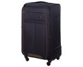 Duża walizka miękka L Solier STL1316 czarno-brązowa - Solier Luggage