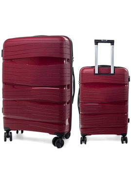 Duża walizka PELLUCCI RGL PP3 L Bordowa - KEMER